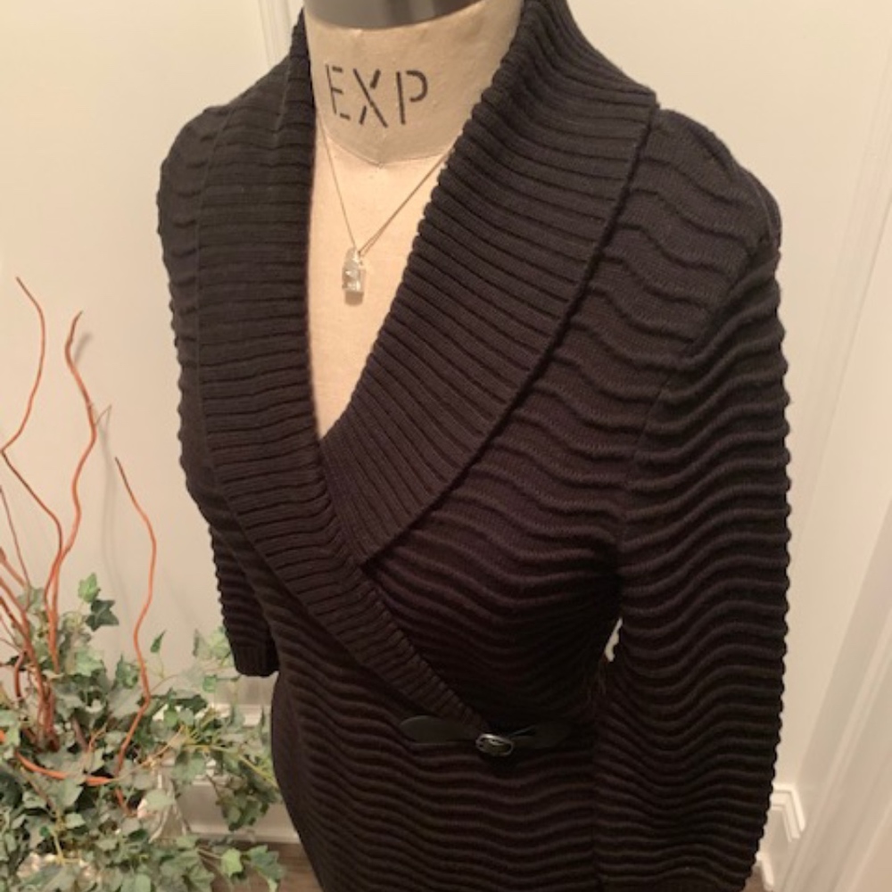 Calvin Klein Women's Black Sweater Knit Dress - Picture 2 of 8